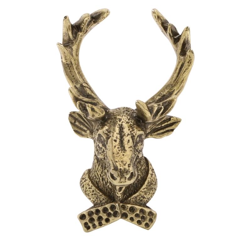 

Brass Elk Head Pen Stand with Stable Base for Office and Home Use Organizing Writing Tools and Small Accessories 1