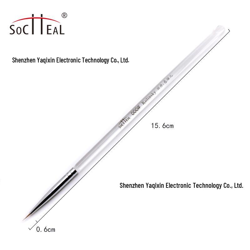 

Тонкая прозрачная акриловая ручка серебряный рот набор кистей для нейл-арта - 6/9/13 мм