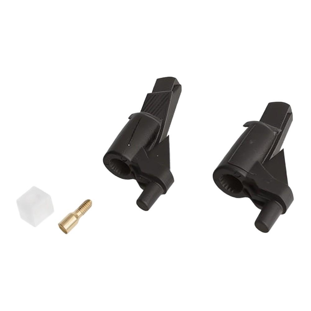 Faucet Handle Lever Adaptor Kit Compatible with Part 46265000 Includes 2 Black ABS Adaptors 1 Brass Screw 1 Spacer