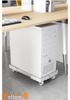 Adjustable Mobile Computer Stand with Caster Wheels and Moisture-Proof Base