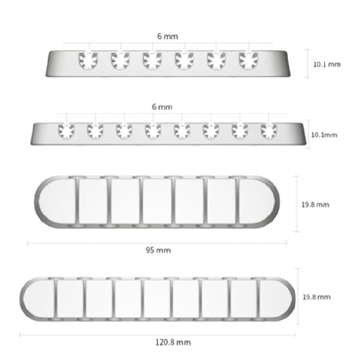 4 Pack Plastic Cord Management Clip Cable Storage System Desktop Wall Cable Holder Plastic Texture for Desk Organization