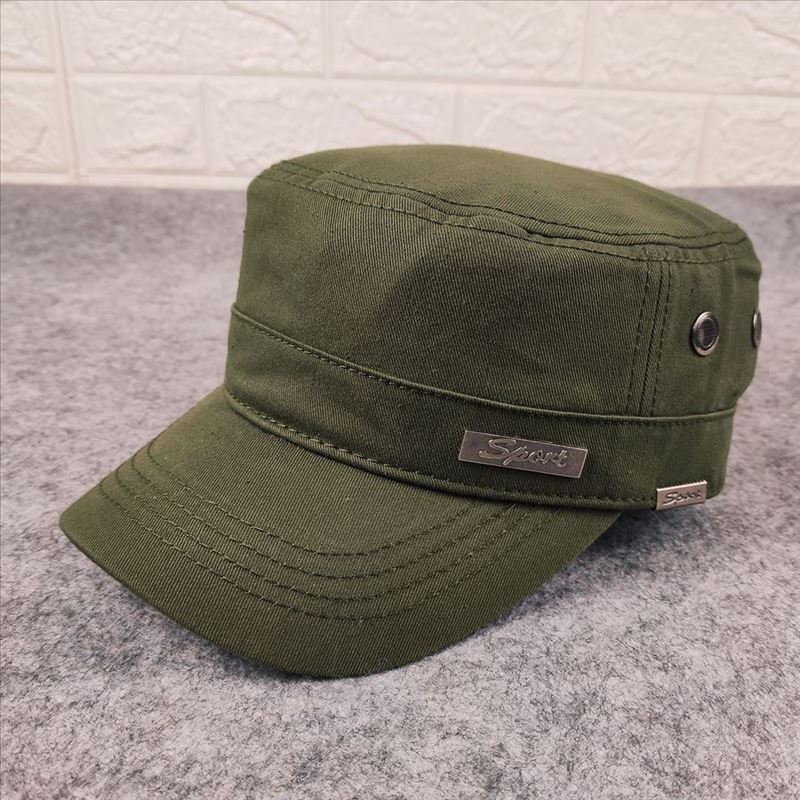 Wind flat top hat big head circumference military hat breathable men's hat casualfashiontrendyplus sizemen's hat
