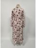 Retro Print V-Neck Waist-Cinching Long-Sleeve Women's Spring Dress 2026