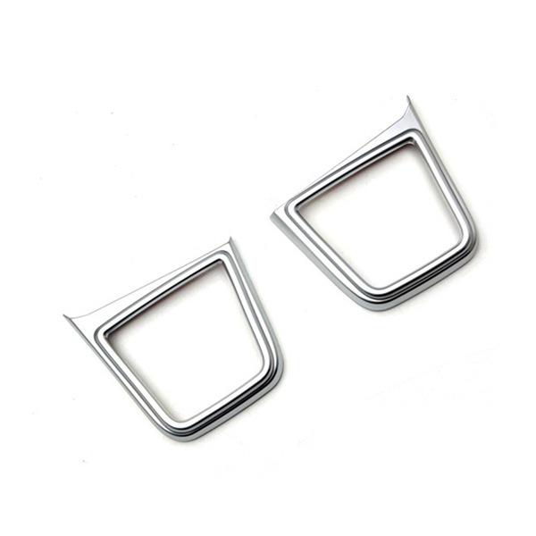 Matte Silver ABS Cup Holder Frame (Left/Right) for Car Console - Decorative Accessory