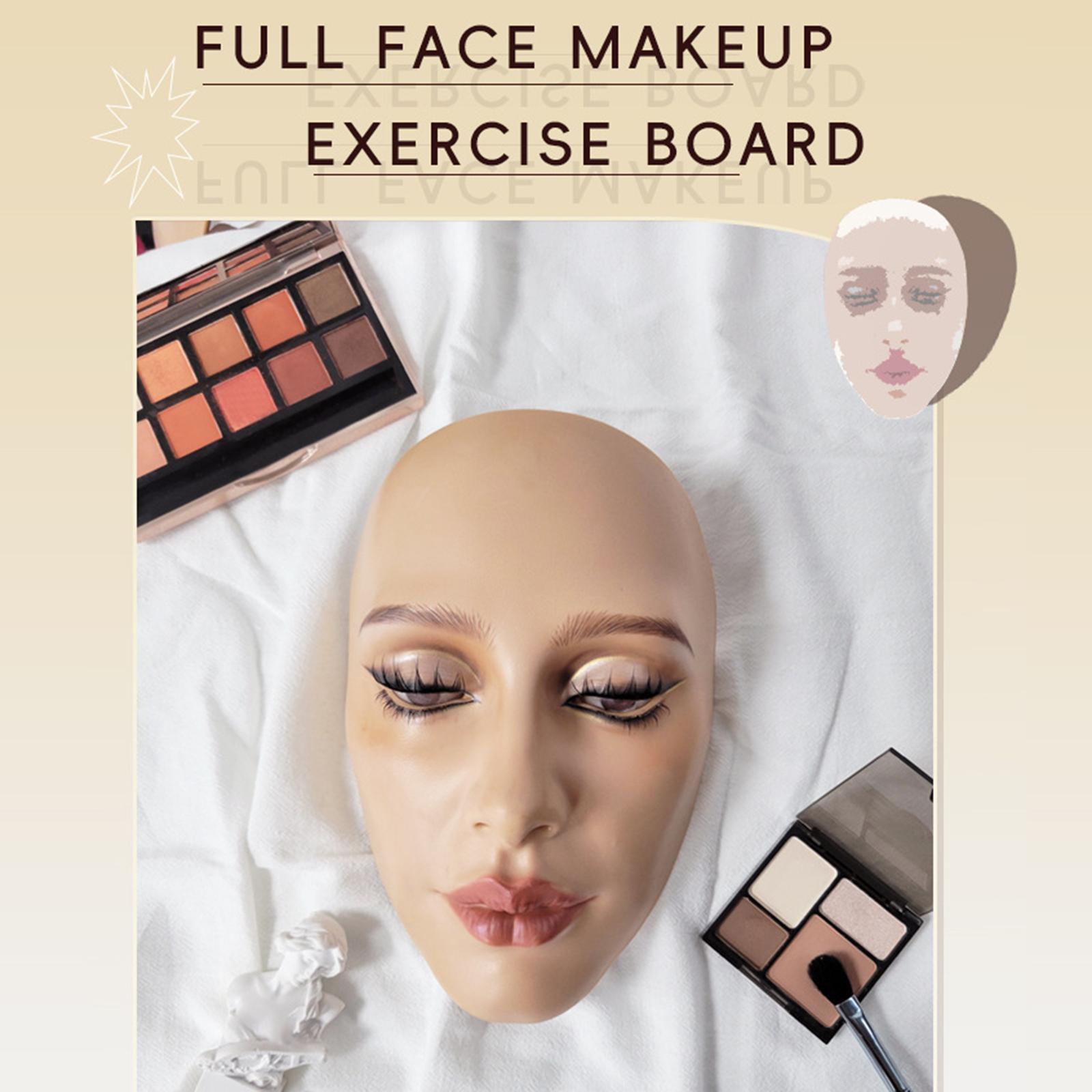 

Full Face Makeup Mannequin Silicone Practicing Board Perfect Aid To Practice Makeup For Beginner белый