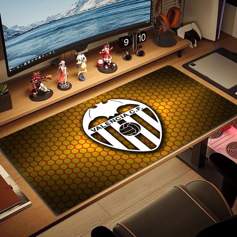 Valencia CF Logo Color Mouse Pad Large Gaming Table Cushion Non-slip Laptop Tablet Big Mousepad XXL Mat Mini PC Playmat With Lock edge