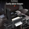Car Rear Seat Makeup Mirror & Tissue Box Organizer with Cup Holder
