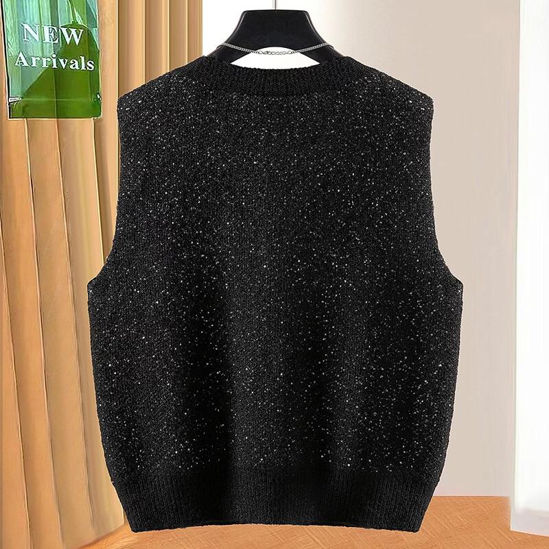 Women's Starry Knit Wool V-Neck Vest