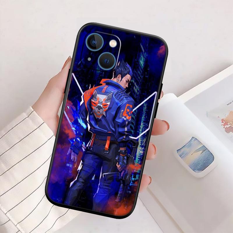 V-VALORANT New High-End Shell Phone Case for iPhone 16 15 14 13 12 Pro Max Plus Mini