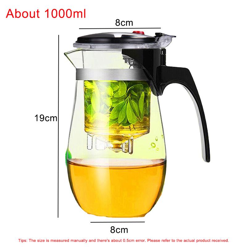 Hoge kwaliteit hittebestendige glazen theepot Chinees theeservies kung fu theeservies Puer ketel koffie glazen pot Handige kantoortheepot