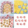10Pcs Plastic Cartoon Pattern Cookie Cutter Biscuit Molds Cookie Decorating Tool