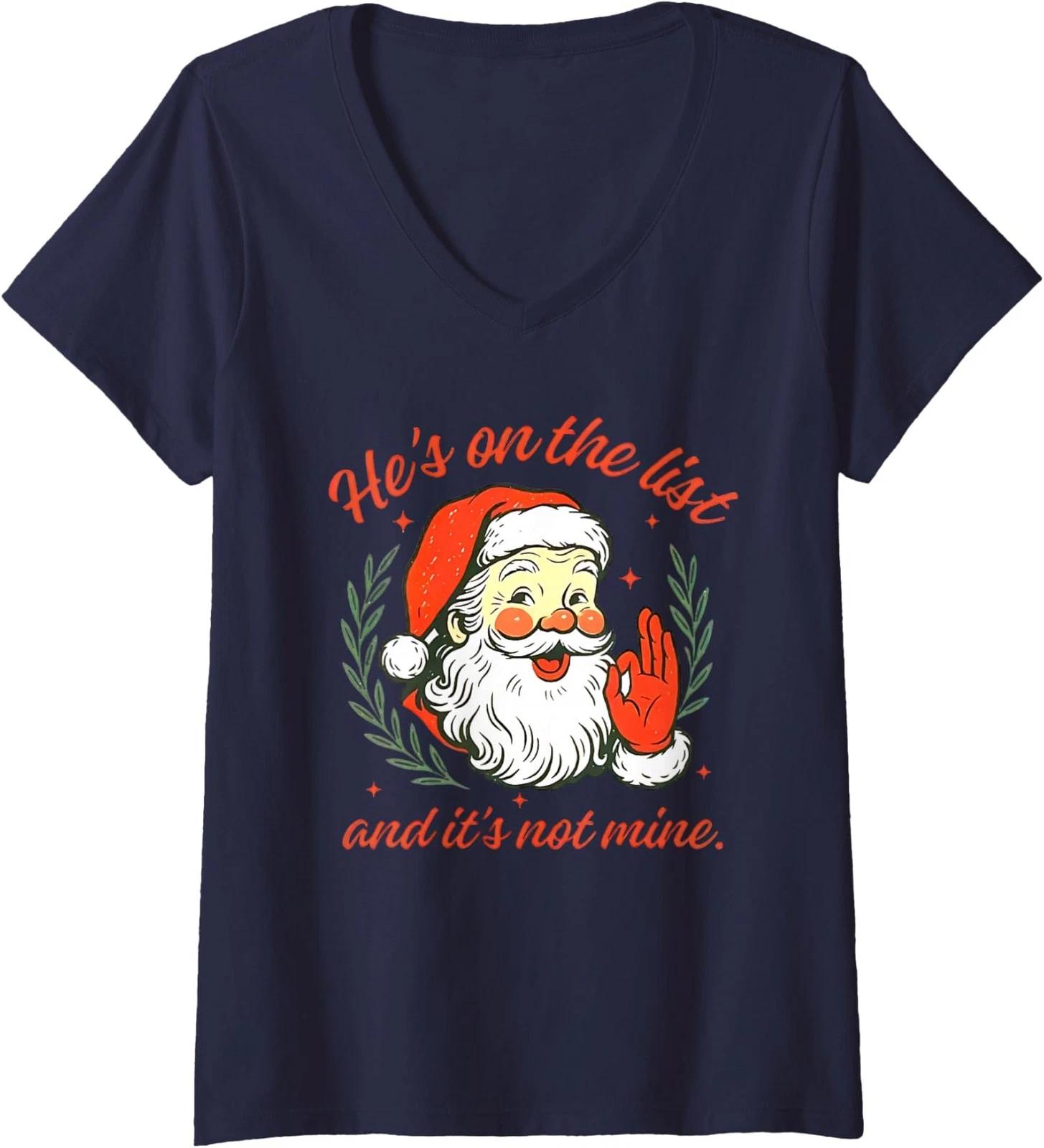 Happy Pawlidays Funny Christmas Dog Paw Xmas Ladies  V-Neck Tshirt S