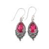 Rosa Turmalin Edelstein 925 Sterlingsilber Schmuck Ohrringe 1,9" Geschenk für Mama EE-85-18
