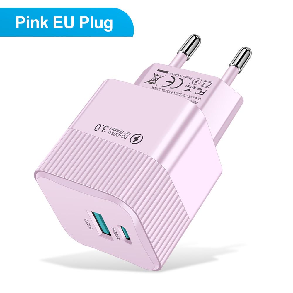 Macaron 25W USB+PD Super Fast Charger - EU/US/KR Standards