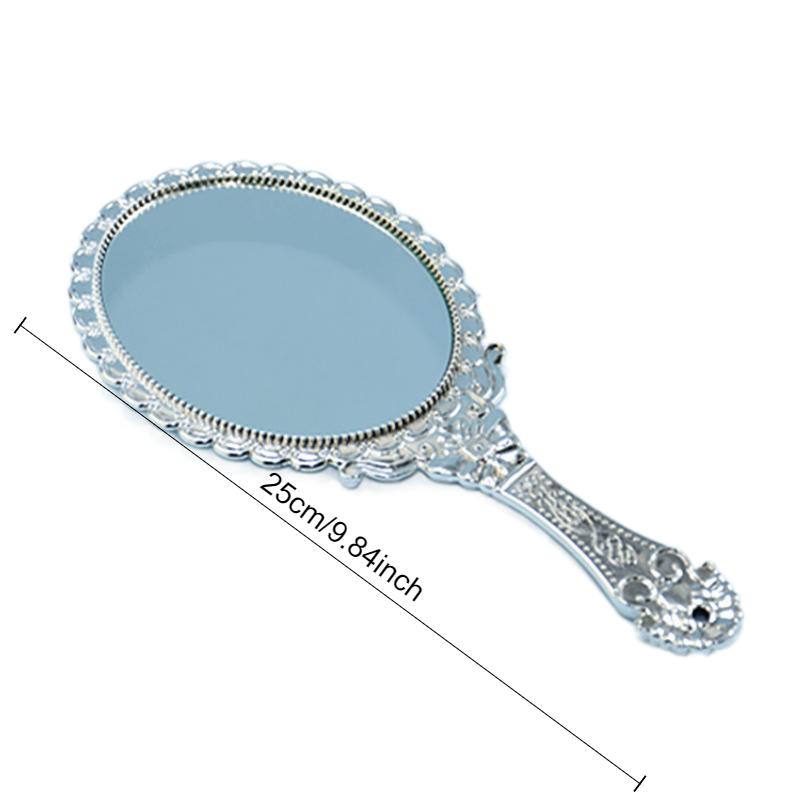Miroir de maquillage portable vintage en dentelle, miroir de poche portable, miroir de poche, 1 pièce
