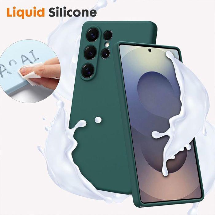 Coque Silicone - BOOLING - pour Samsung Galaxy S26 Ultra - Antichoc Anti-Rayures - Vert Nuit
