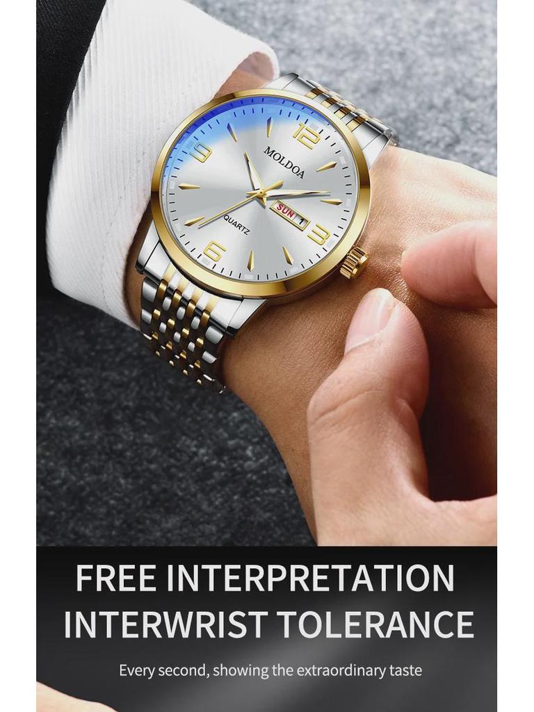 Men's Fully Automatic Luminous Calendar Watch - Mechanical Style, Waterproof, One-Piece Delivery