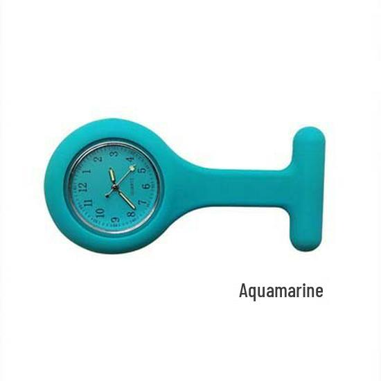 Luminous Silicone Nurse Pendant Watch with Color Dial for Hospital Use