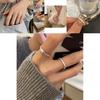 Chic Korean Minimalist Irregular Copper Ring For Women Stylish Adjustable Fashion Accessory