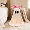 Ghost With Warm LED Lights Decoration Halloween Pink Bow Tabletop Ornament