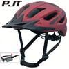 Pjt New Matte Cycling Helmet In-Mold Ultralight Mtb Road Bike Helmet Men Women Cycling Safety Cap With Sun Visor Bicycel Helmet