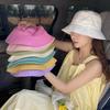 Cotton Sun Hat Spring and Summer Sun Protection Hat New Versatile Travel Street Candy Color Face Bucket Hat Women