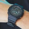 Casio LCD/Pointer Dual Display Series G-SHOCK Dark Night Neon Series Classic Fashion Octagon Trendy Sports Quartz Movement Resin Strap GA-2100-1A2PR