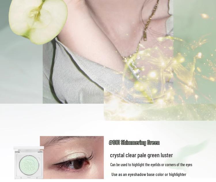 Lychee Meng Bear Dreamcore Lemon Hard Candy Shimmer Eyeshadow and Multi-Use Highlighter.