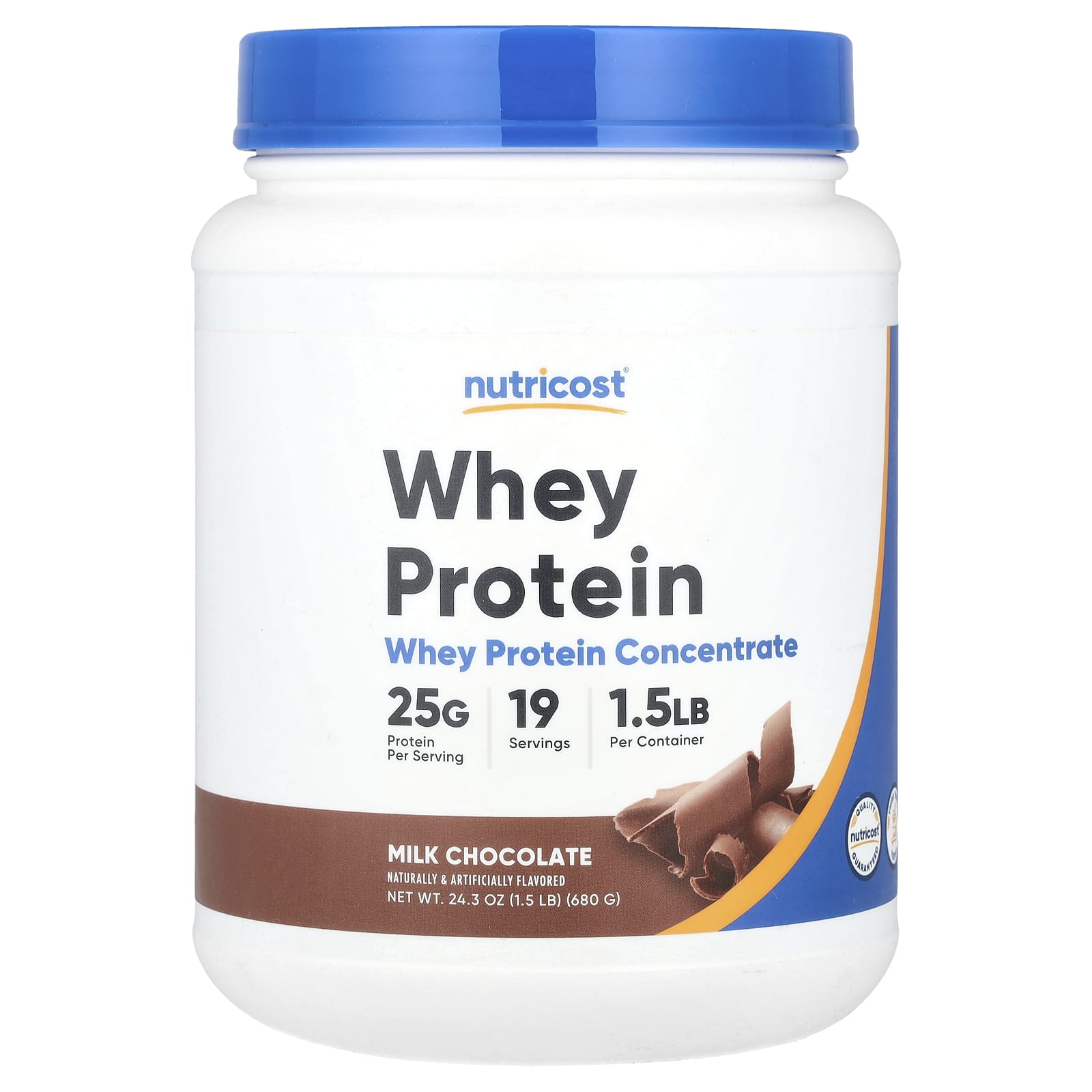 

Nutricost, Whey Protein Concentrate, Milk Chocolate, 1.5 lb (680 g)