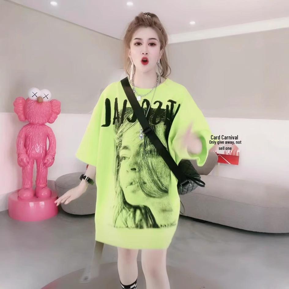 

2025 Большой размер Европейский стиль Приталенная женская футболка с коротким рукавом в стиле ретро M Premium зелёный