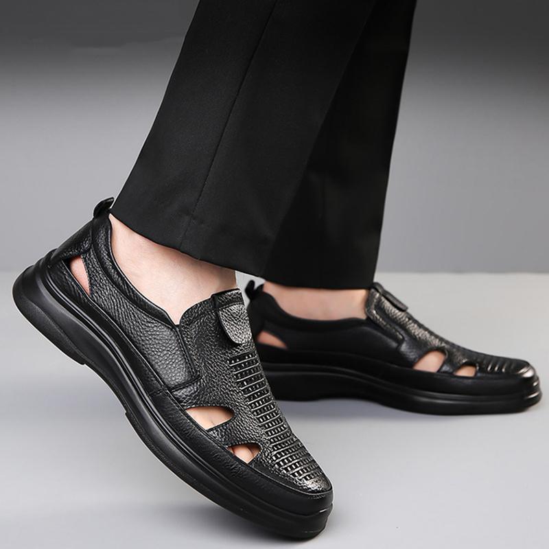 Модная мужская мягкая кожаная повседневная обувь 2024 года — фото 5