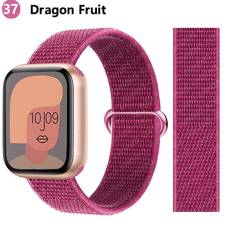2pcs Straps For Apple Watch Band 44mm 40mm 45mm 46mm 42mm 49mm 41mm Nylon Loop Bracelet iwatch Series 10 9 8 7 6 5 3 se ultra 2
