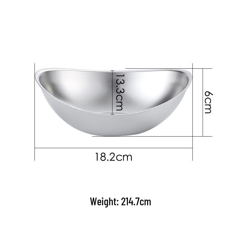 ZISIZ Korean Style Stainless Steel Serving Bowl
