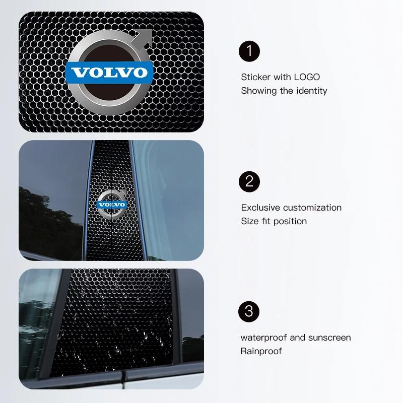 2Pcs Car Center Pillar Protective Film PET Anti-scratch Sticker Decal For Volvo Rdesign Polestar AWD V50 S60 XC60 S40 XC40 XC90 PH4