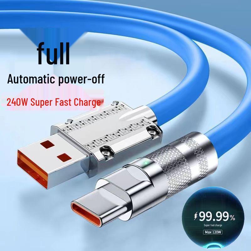 Bold 240W 3-in-1 Flash Charge Cable for Apple, Huawei, VIVO, OPPO - 6A Support