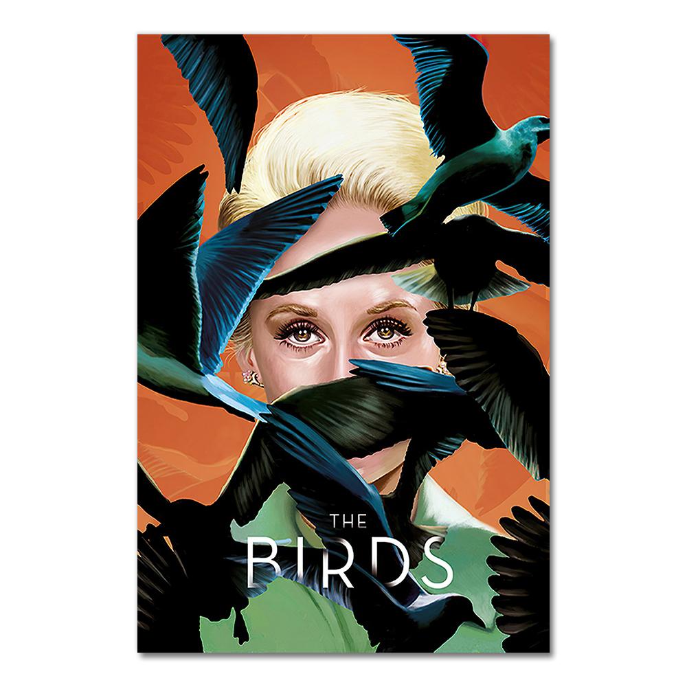 The Birds 1963 Alfred Hitchcock Movie Film Retro Vintage Poster Decorative Wall Sticker Canvas Painting Home Art Home Decor Gift