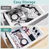 4/28 PCS Clear Drawer Organizer Set Multi-functional Desk Organizer Trays for Cosmetics Kitchen Utensils and Office Accessories