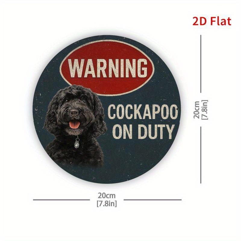 Funny Black Dog Sign. Themed Aluminum Plaque for Office, Garage or Coffee Shop.
