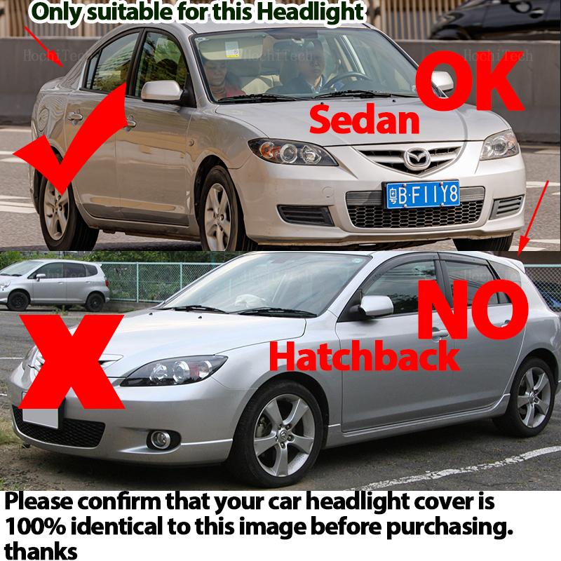 Car Headlamp Cover Headlight Lens Glass Cover Lampshade Bright Shell Lens Covers For Mazda 3 Mazda3 Axela BK Sedan 2003-2008
