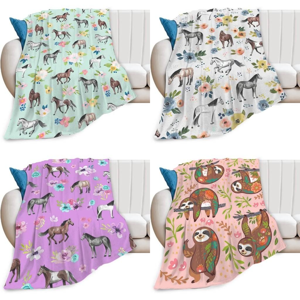 Highland Print Kuhdecke Tier Blume Überwurfdecken Plüsch Bettwäsche Flanell