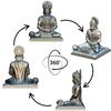 Silver Hanuman Ji Idol Statue for Car Dashboard - Divine Bajrangbali Murti, Perfect Hindu God Gift Item and Home Puja Decoration Ideal Hanuman