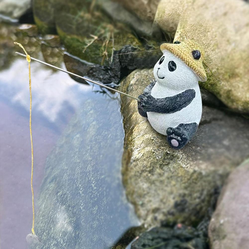 New Poolside Statue Turtle Fisher Animal Fishing Sculpture Resin Fishing Sculpture for Fish Pond Poolside Outdoor Garden Decor