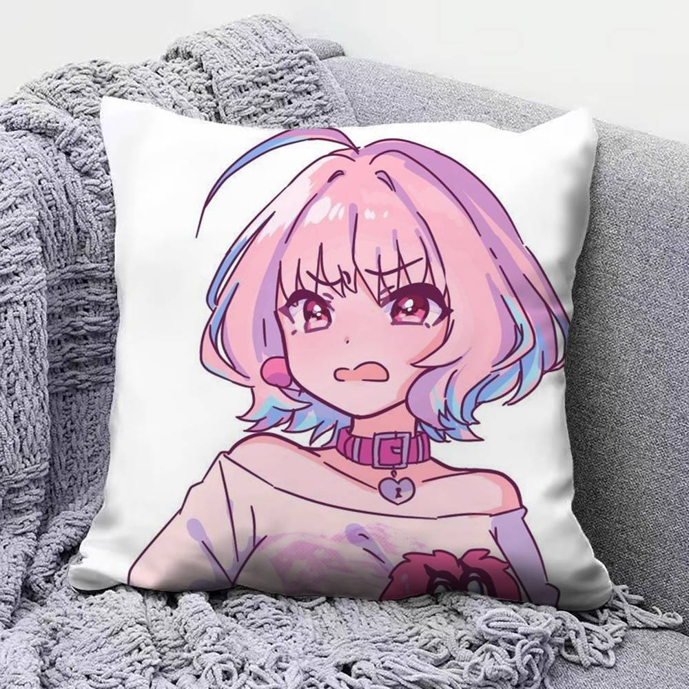 Yumemi Riamu Anime Girl Home Sofa Cushion Covers and Aecorative Custom Pillow Covers