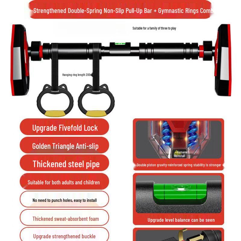 Punch-Free Doorframe Pull-Up Bar for Kids