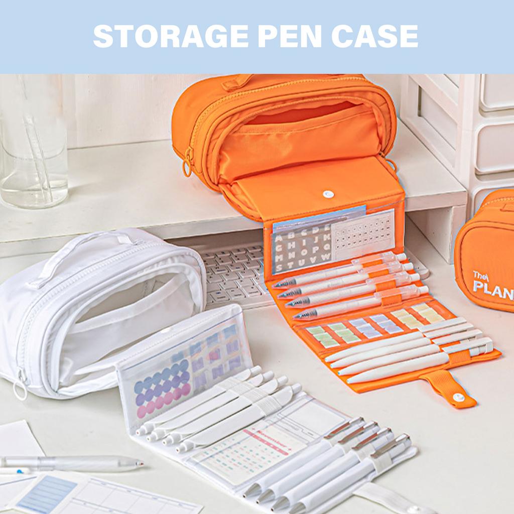 Large Capacity Pencil Case Simple Stationery Bag Pencil Pouch Expandable Pencil Bag Desk Organizers for Students Girls