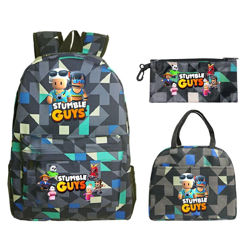 Game Merchandise Printed Children's Schoolbag Set Casual Backpack Three-piece Set