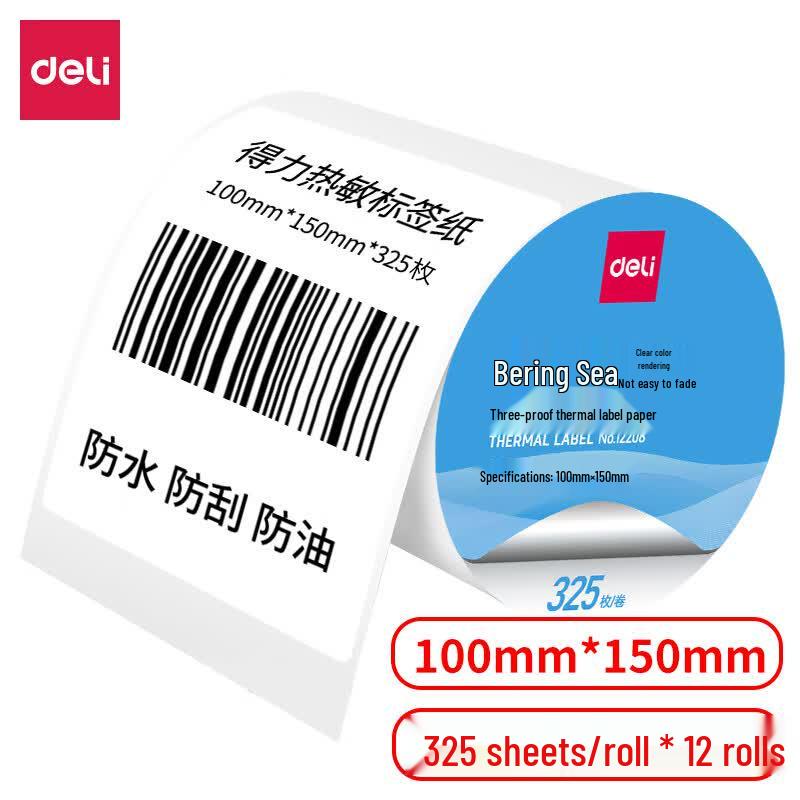 Deli 100x150mm Three-Proof Thermal Label Paper