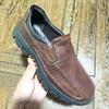 Men's British Style Slip-On Leather Shoes - Round Toe, Wear-Resistant, Casual for Middle-Aged & Elderly