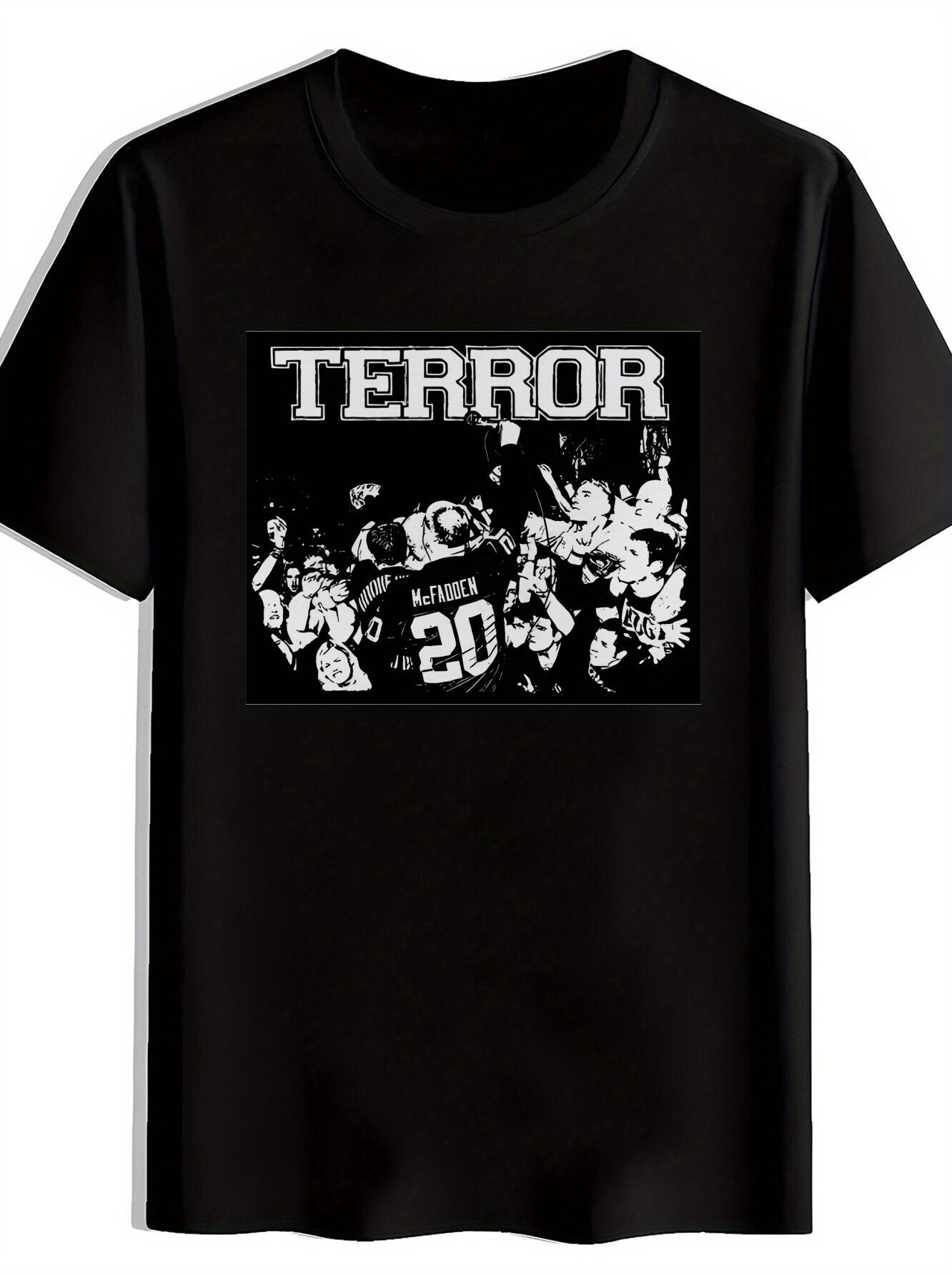 Black T-shirt with TERROR Graphic Design - Vintage Rock Band Print XL