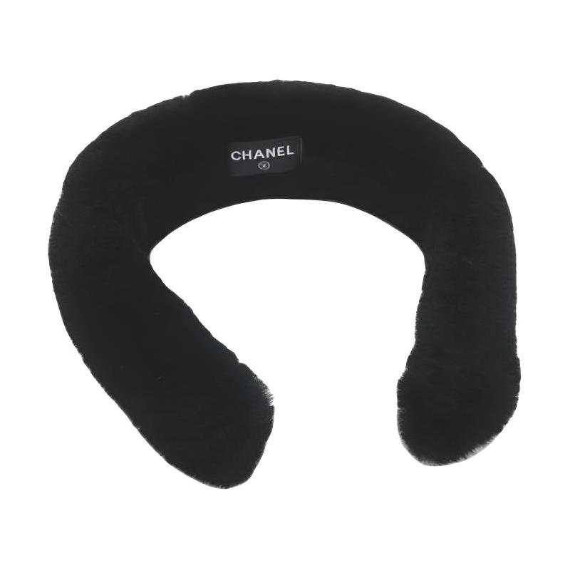 CHANEL letter logo simple casual fashion cotton headband women's black
